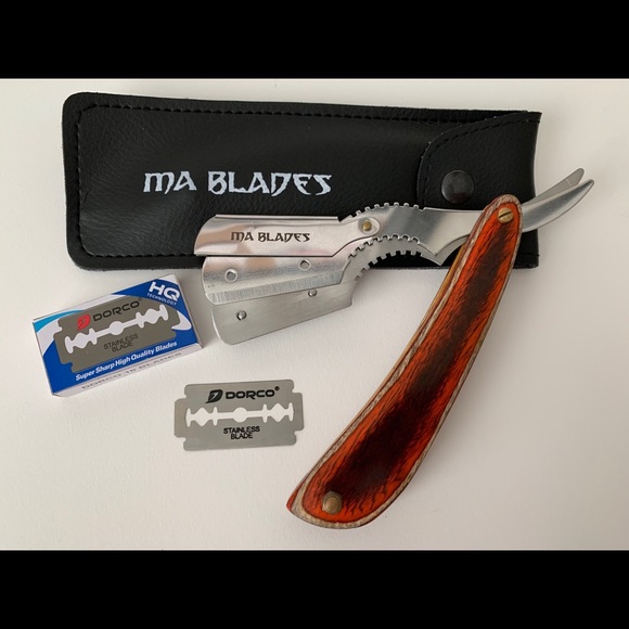 New Wood Handle Pro Straight Razor/ 20 Razors - Picture 2 of 5